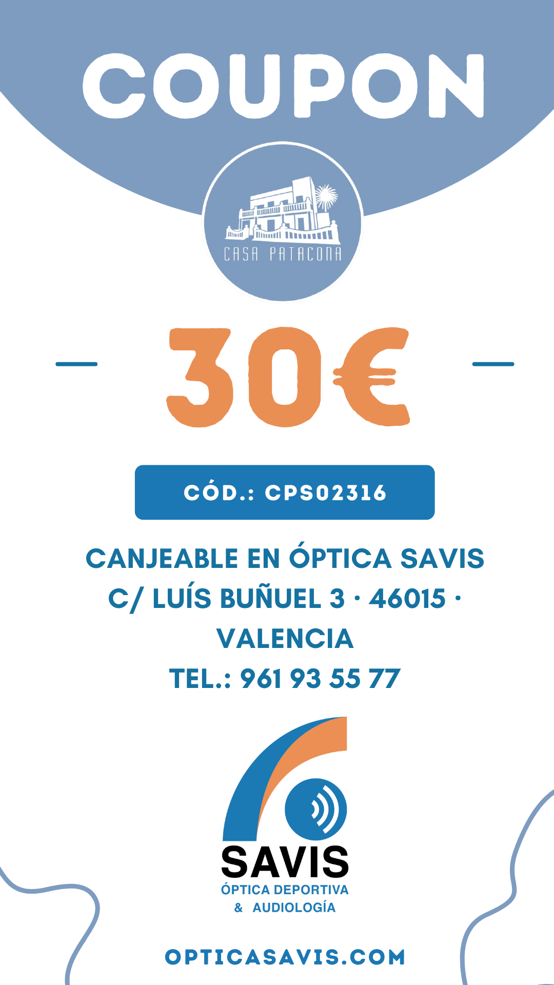 Coupon-SAVIS-30€